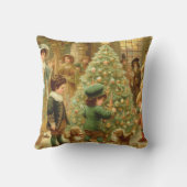 木ビクトリアンにクリスマス飾イブ クッション (裏面)