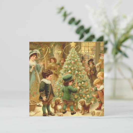 木ビクトリアンにクリスマス飾イブ シーズンカード (スタンド正面)