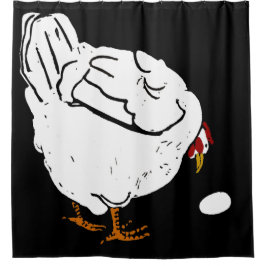 木ビクトリアン切り家畜チキン シャワーカーテン