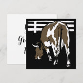 木ビクトリアン切り牧場の動物牛 案内状 (正面/裏面)