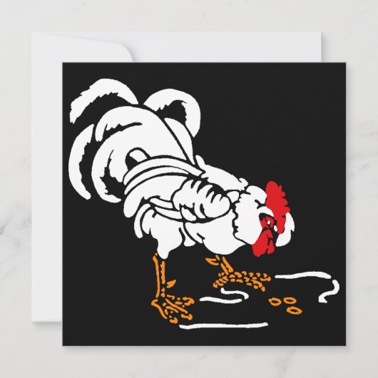 木ビクトリアン切り養殖動物の豚 案内状 (正面)