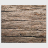 木フェイク型素朴包み紙 ラッピングペーパー (フラット)