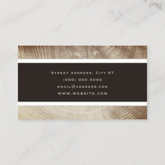 木フェイク材織りストライプ物  名刺 (裏面)