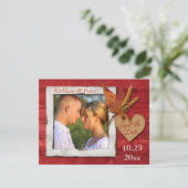 木フェイク材葉、ハート、小麦の写真救日 セーブザデート (スタンド正面)