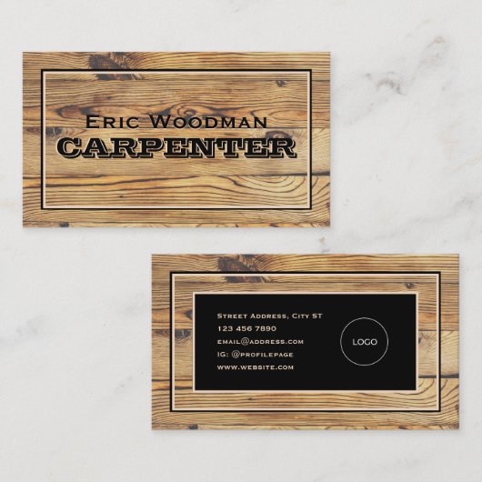 木フェイク板の組織 名刺 (正面/裏面)