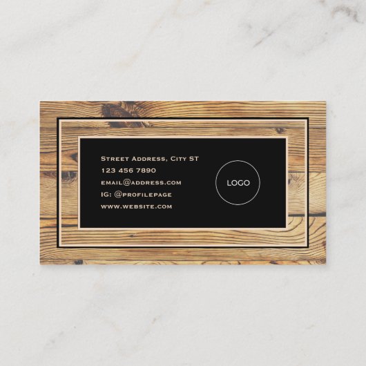 木フェイク板の組織 名刺 (裏面)