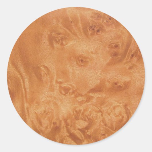 木フェイク粒 ラウンドシール (正面)