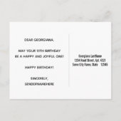 木フェイク、フェイク金ゴールド第11誕生日と名前をカスタムする ポストカード (裏面)