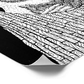 木フクロウのポスター ポスター (角)