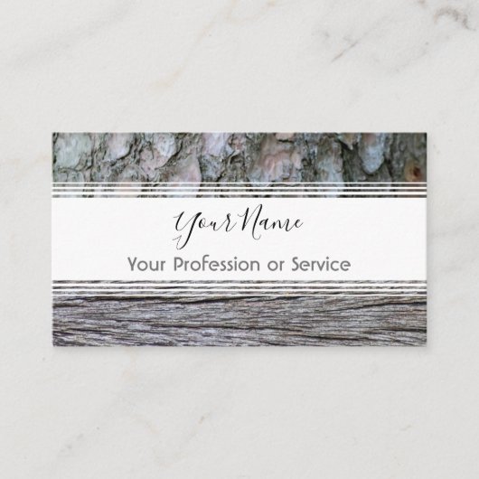 木ミニマル製ストライプ内意匠ブシン 名刺 (正面)