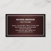 木メタリック素朴金ゴールド香油香料ボトル 名刺 (裏面)