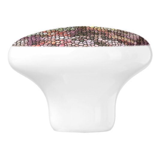 木モザイク セラミックノブ (側面)