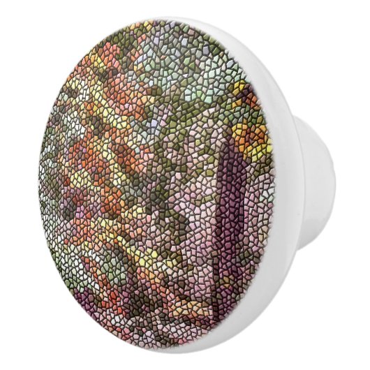 木モザイク セラミックノブ (右)