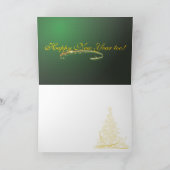 木モダンの季節の挨拶クリスマスカード シーズンカード (内部)