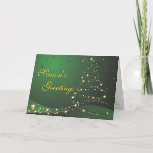 木モダンの季節の挨拶クリスマスカード シーズンカード (正面)