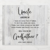 木モダンの質感ゴッドファーザー提案 ビールラベル (シングルラベル)