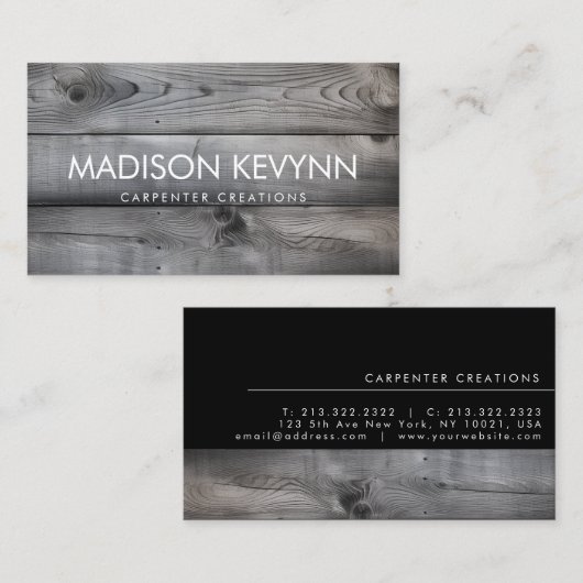 木モダンエレガント工工建築 名刺 (正面/裏面)