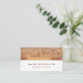 木モダンエレガント工工建築 名刺 (スタンド正面)