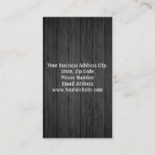 木モダンエレガント製フェイク金ゴールド美容師 名刺 (裏面)