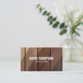 木モダンスタイリッシュ建築大工 名刺 (スタンド正面)