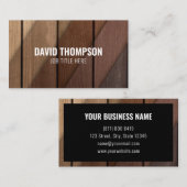 木モダンスタイリッシュ建築大工 名刺 (正面/裏面)