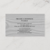 木モダンミニマルエレガントフェイク材（白黒） 名刺 (裏面)