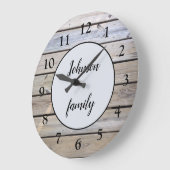木モダン材ファミリ名 ラージ壁時計 (傾斜)