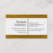 木モダン材プリント 名刺 (裏面)