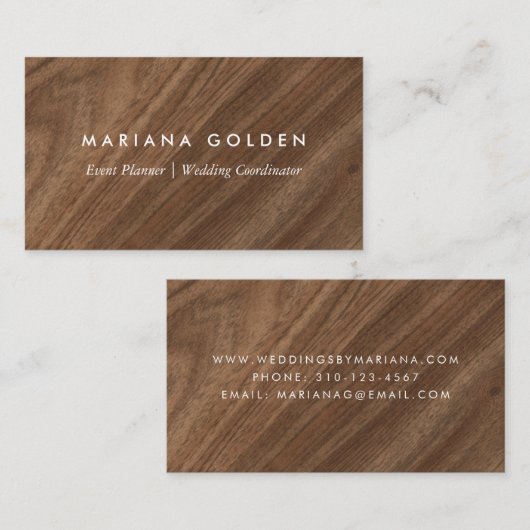 木モダン材 名刺 (正面/裏面)