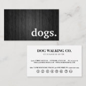 木モダン犬ロイヤリティパンチカード 名刺 (正面/裏面)