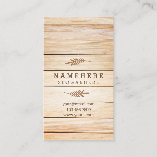 木モダン目縦型名刺 名刺 (裏面)