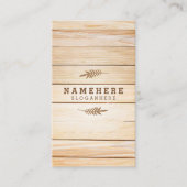 木モダン目縦型名刺 名刺 (正面)