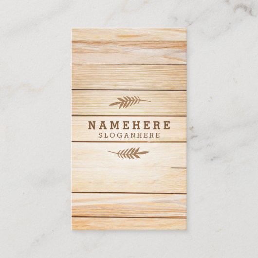 木モダン目縦型名刺 名刺 (正面)