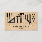 木モダン素朴粒ペグボード手利道具 名刺 (正面)