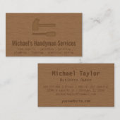 木モダン、お洒落便利屋サービス 名刺 (正面/裏面)