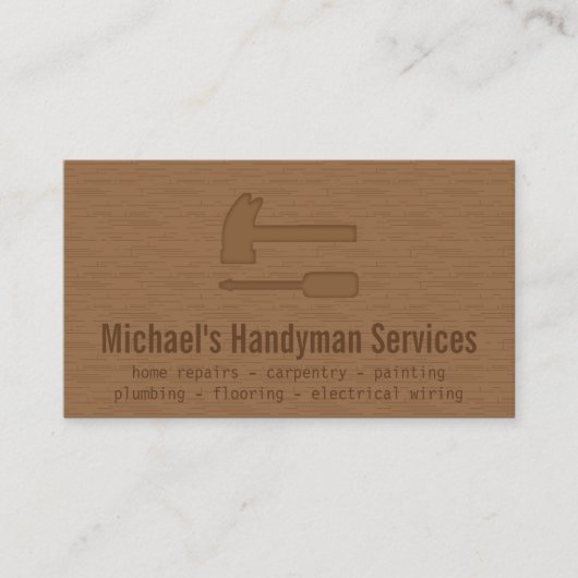 木モダン、お洒落便利屋サービス 名刺 (正面)