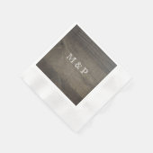 木モノグラムのの外観 縁ありカクテルナプキン (角)