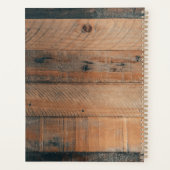 木モノグラムの素朴ヴィンテージ花 プランナー手帳 (裏面)