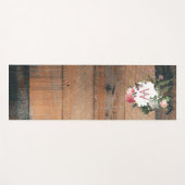 木モノグラムの素朴ヴィンテージ花 ヨガマット (正面(横))