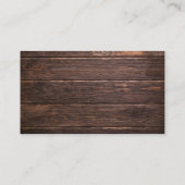 木ユニークの素朴登結婚録格納装置カード 名刺 (裏面)