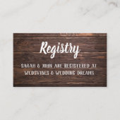 木ユニークの素朴登結婚録格納装置カード 名刺 (正面)