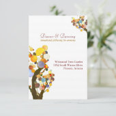 木ユニーク白ウェディングレセプション エンクロージャーカード (スタンド正面)