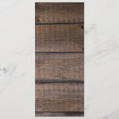 木ユニーク素朴結婚式 プログラムサービスカード プログラム (裏面)