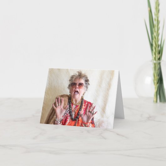 木ユーモアのあるに絡まった休日 カード (正面)