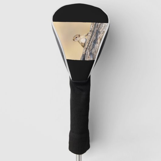 木リス ゴルフヘッドカバー (正面)