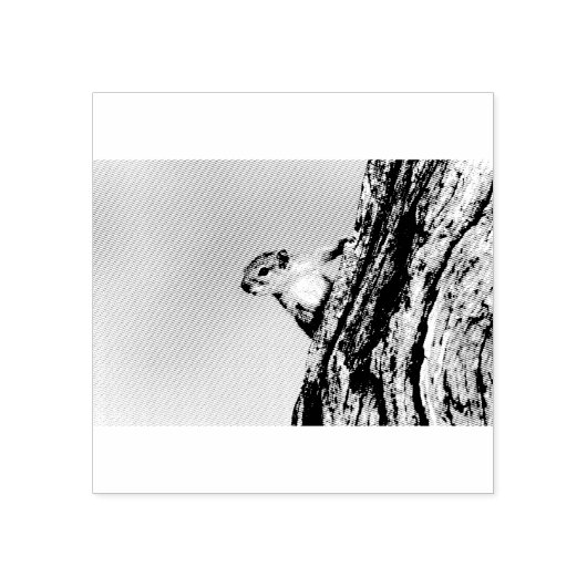 木リス ラバースタンプ (インプリント)