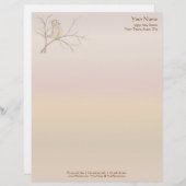 木レターヘッド{虹、ページ1}の鳥 レターヘッド (正面/裏面)