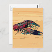 木上のゆでたカニ ポストカード (正面/裏面)