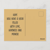 木中国ののヘビ2025のはがきの新年 ポストカード (裏面)