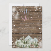 木冬素朴林の山のジェンダーが明らかにする 招待状 (正面)